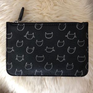 LOFT Cat Faces Card Holder/Wallet Black